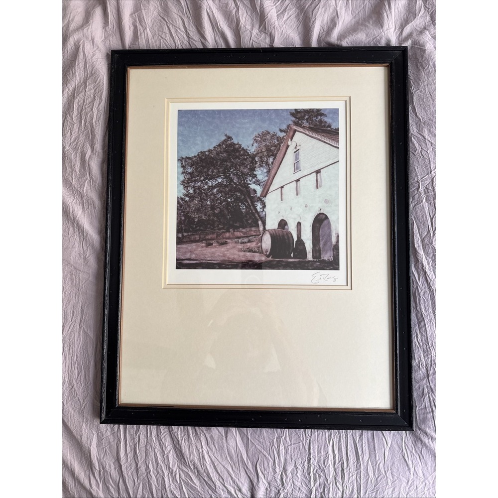 "French Oak Barrel" By Ernesto Rodriquez From Pier 1 Imports signed and framed